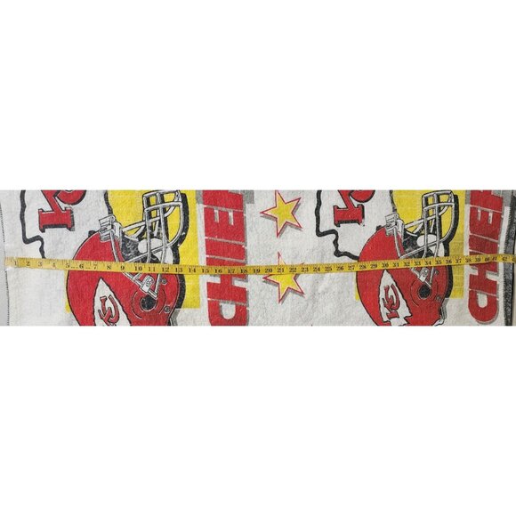 VTG Late 80's .W.Co Kansas City Chiefs NFL Blanket Red/Yellow/White 56x38 Inches - Picture 6 of 6